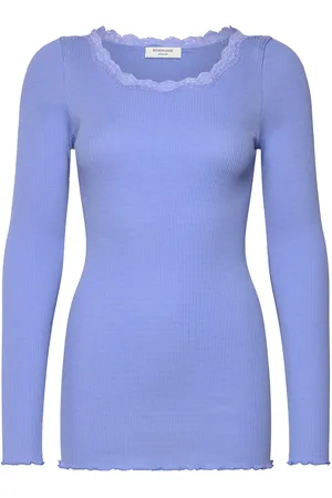 Rosemunde Organic T-Shirt W/Lace Blue