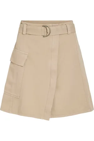 VILA Vitilo Hw Belt Skirt Beige