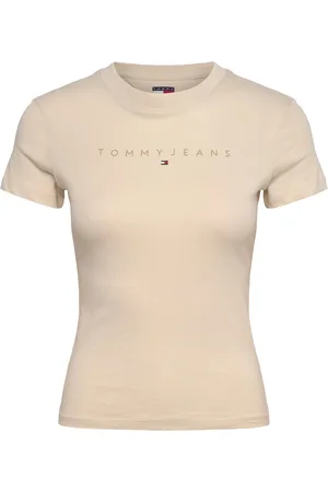 Tommy Hilfiger Tjw Slim Tonal Linear Tee Ext Beige