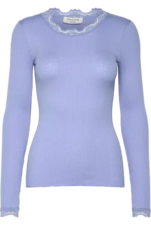 Rosemunde Silk T-Shirt W/ Lace Blue