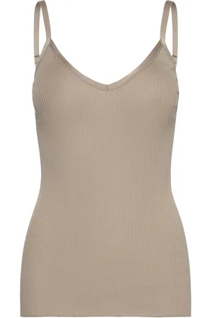 Rosemunde Rwbelle Sl V-Neck Elastic Top Khaki