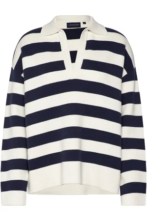 Lexington Full Milano Knitted Polo Sweater Navy