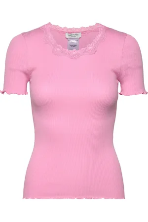 Rosemunde Rwbeatha Ss Regular O-Neck Lace T-S Pink