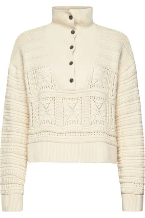 Lexington Pointelle Knitted Sweater Cream