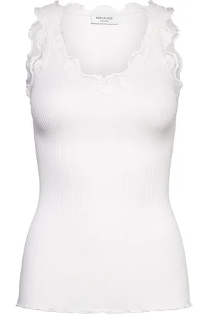 Rosemunde Rwbeatha Sl V-Neck Lace Top White