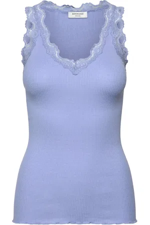 Rosemunde Rwbeatha Sl V-Neck Lace Top Blue