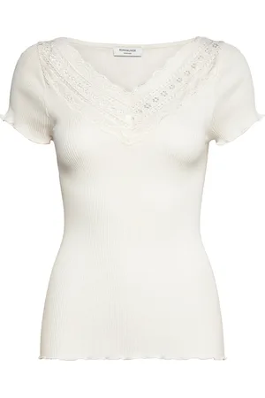 Rosemunde Rwbenita Ss Regular V-Neck T-Shirt White