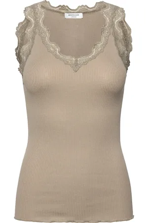 Rosemunde Rwbeatha Sl V-Neck Lace Top Khaki