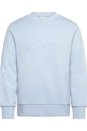 GANT Reg Tonal Shield C-Neck Sweat Blue