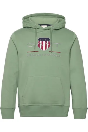 GANT Reg Archive Shield Hoodie Khaki
