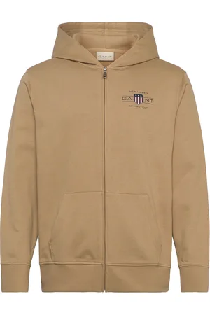 GANT Graphic Fullzip Hoodie Beige