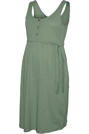 Mama;licious Mlevi Lia Sl Jrs Abk Dress 2F Noos Green