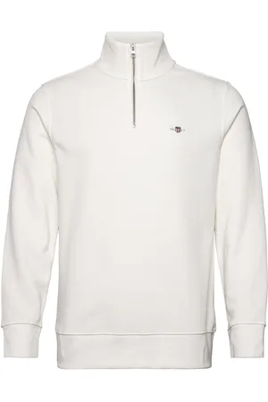 GANT Reg Shield Half Zip Sweat White