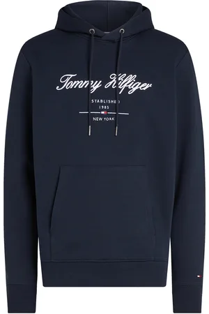 Tommy Hilfiger Script Logo Hoody Navy