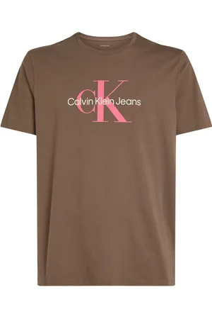 Calvin Klein Ss Hero Monologo Tee 30S Khaki