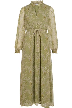 VILA Viedee L/S Ankle Dress/Dc/Ka Khaki