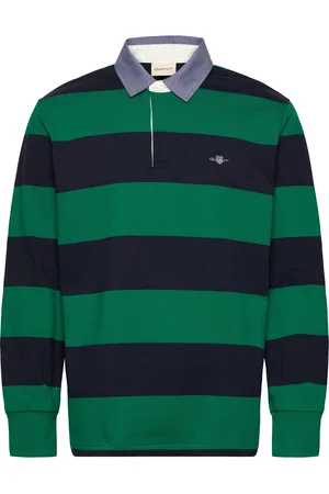 GANT Reg Chambray Stripe Heavy Rugger Green