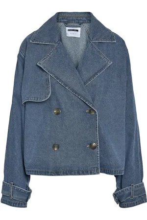 Noisy May Nmarizona Short Trenchcoat Blue