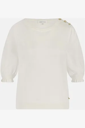 Fabienne Chapot Molly Short Sleeve Pullover White