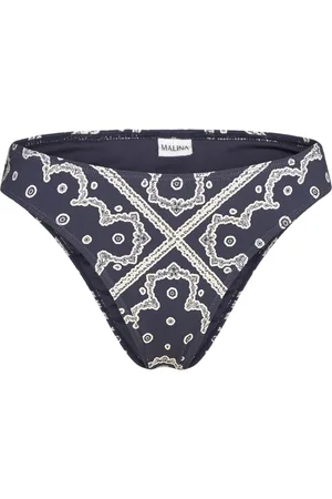 By Malina Viola Low Rise Bikini Bottoms Navy