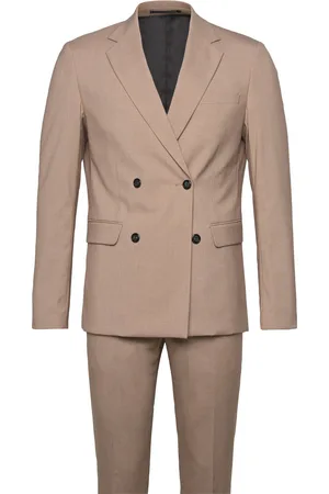 Lindbergh Plain Db Mens Suit - Normal Lenght Beige