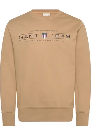 GANT Graphic C-Neck Sweat Beige