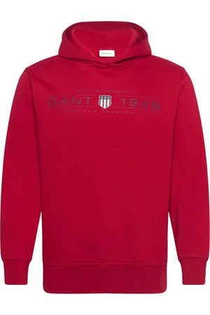 GANT Graphic Hoodie Red