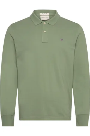 GANT Reg Shield Ls Pique Rugger Green