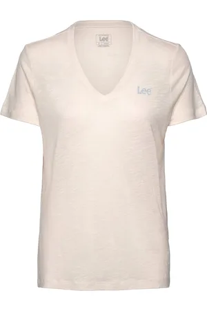 Lee V Neck Tee Cream