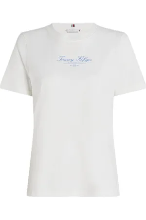 Tommy Hilfiger Reg Script C-Nk Tee Ss White