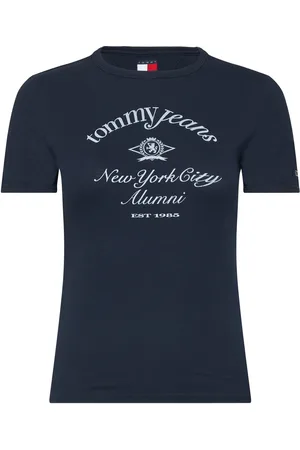 Tommy Hilfiger Tjw Slim Crest Nyc Ringer Tee Navy