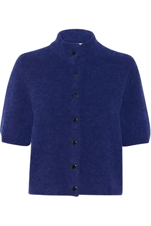 Gestuz Alphagz Ss Short Cardigan Blue