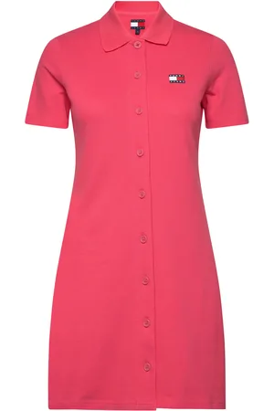 Tommy Hilfiger Tjw Badge Pique Polo Dress Pink