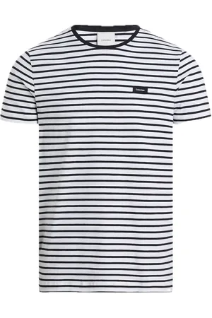 Calvin Klein Stretch Slim Stripe T-Shirt White