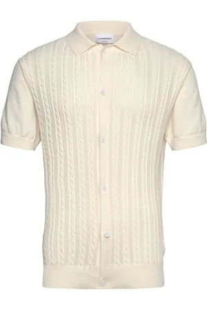 Lindbergh Knitted S/S Cable Cardigan Cream