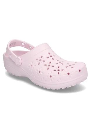 Crocs Classic Floral Cut Out Clog Pink