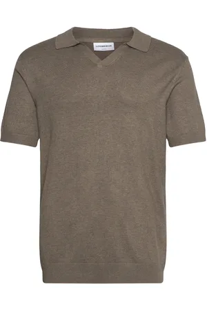 Lindbergh Ecovero S/S V-Neck Polo Beige