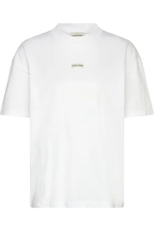 Calvin Klein Placed Institutional Bf Tee White