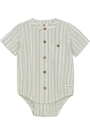 EN FANT Body Shirt Ss Stripe Cream