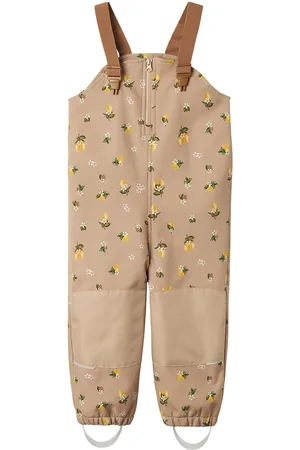 NAME IT Nmfalfa08 Softshell Bib Pant Aop Fo Beige