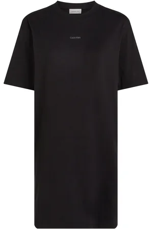 Calvin Klein Placed Inst Tee Dress Black