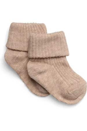 mp Denmark Cotton Rib Baby Socks Beige