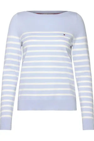 Tommy Hilfiger Co Jersey Stitch Boat-Nk Ls Swt Blue