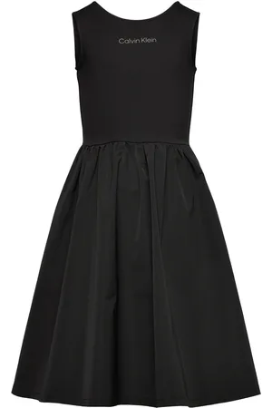Calvin Klein Back Detail Punto Dress Black