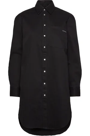 Calvin Klein Cotton Relaxed Shirt Dress Black