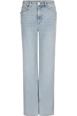 Dante 6 Bella Studded Wide Leg Jeans Blue