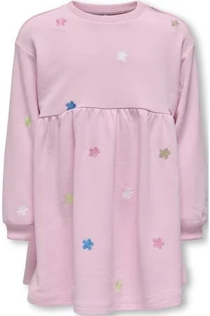 ONLY Kmglavina Life L/S Ck Embdress Ub Swt Pink