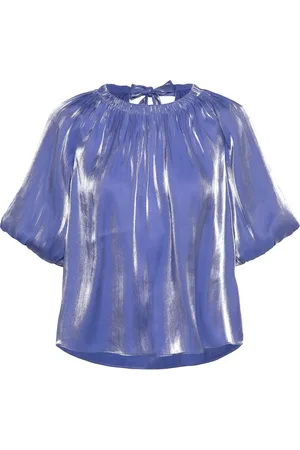 Dante 6 Simo Shimmer Back Detail Top Blue