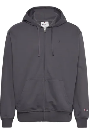 Champion Full Zip Hoodie Sweatshirt Grey