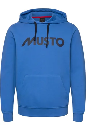 MUSTO M Logo Hoodie Blue